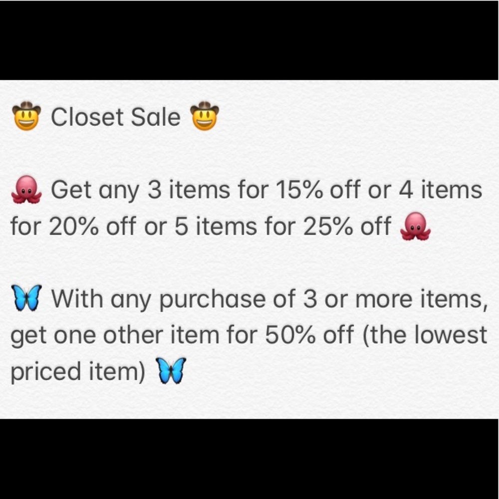 Closet Sale!